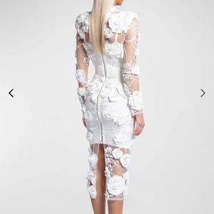 The Vendetta Floral Mesh Midi Dress